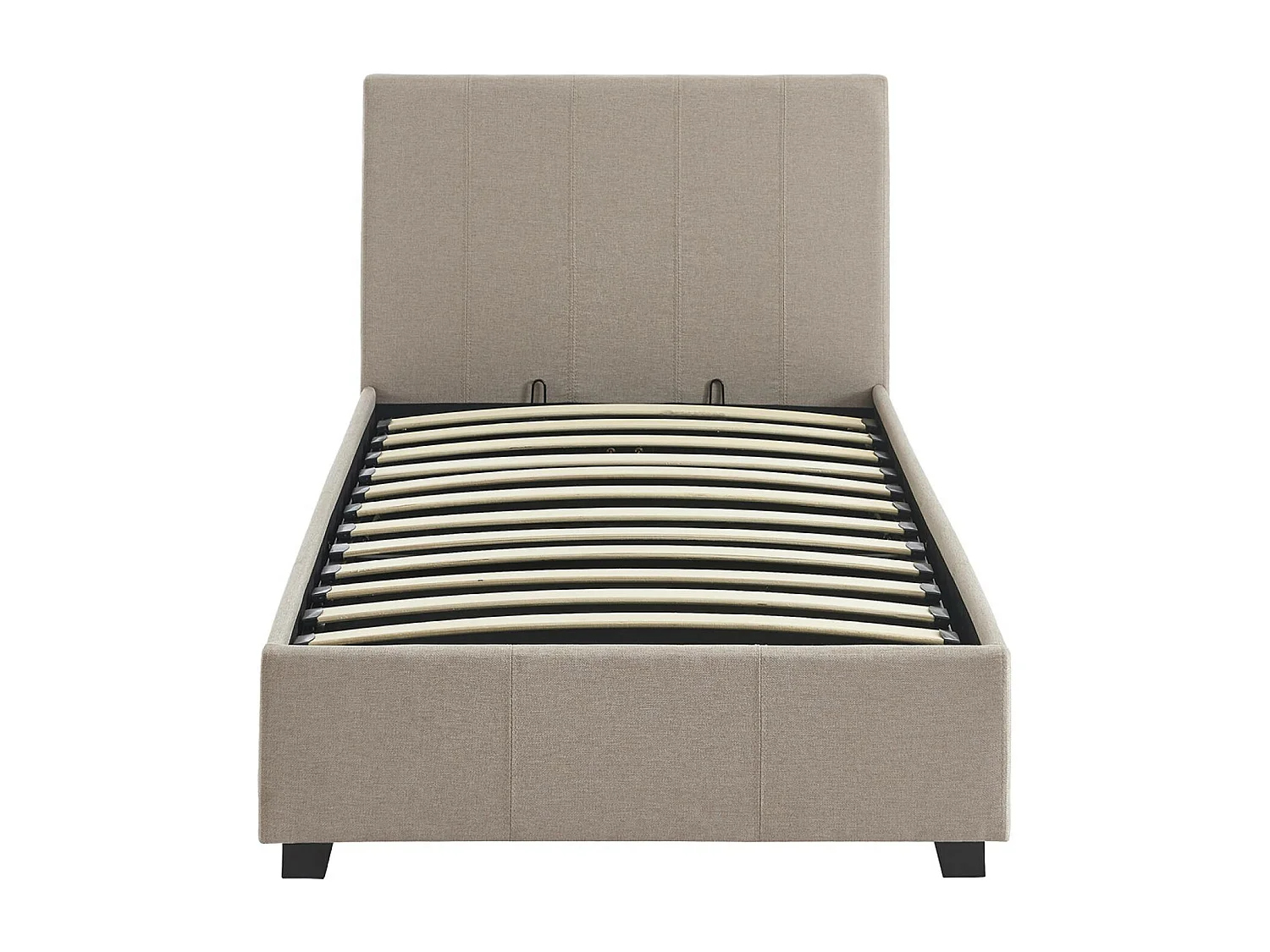 Cama con somier abatible y cabecero, 90cm beige