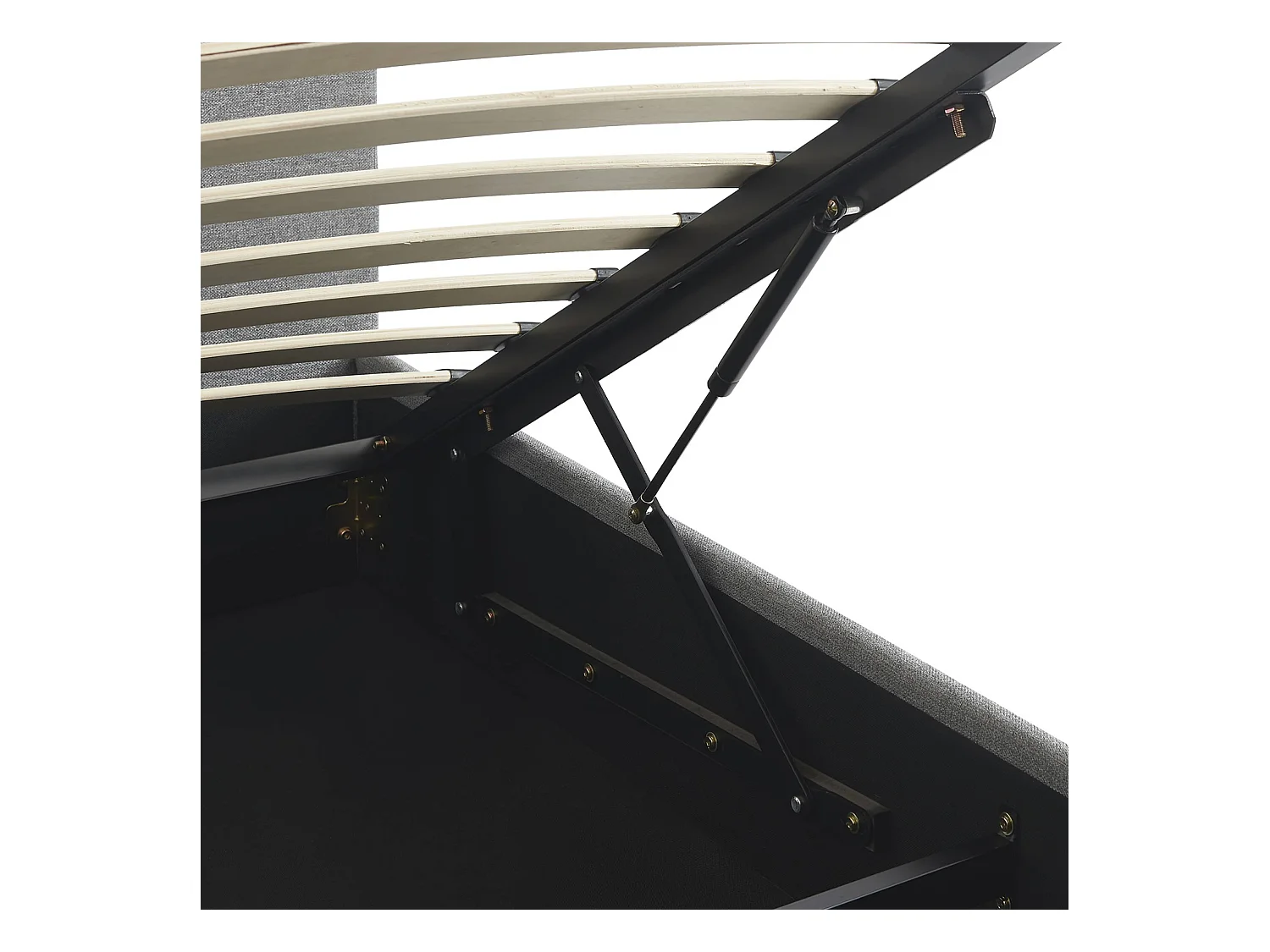 Letto a cassettone con rete a doghe 90cm, velluto a coste fini, grigio