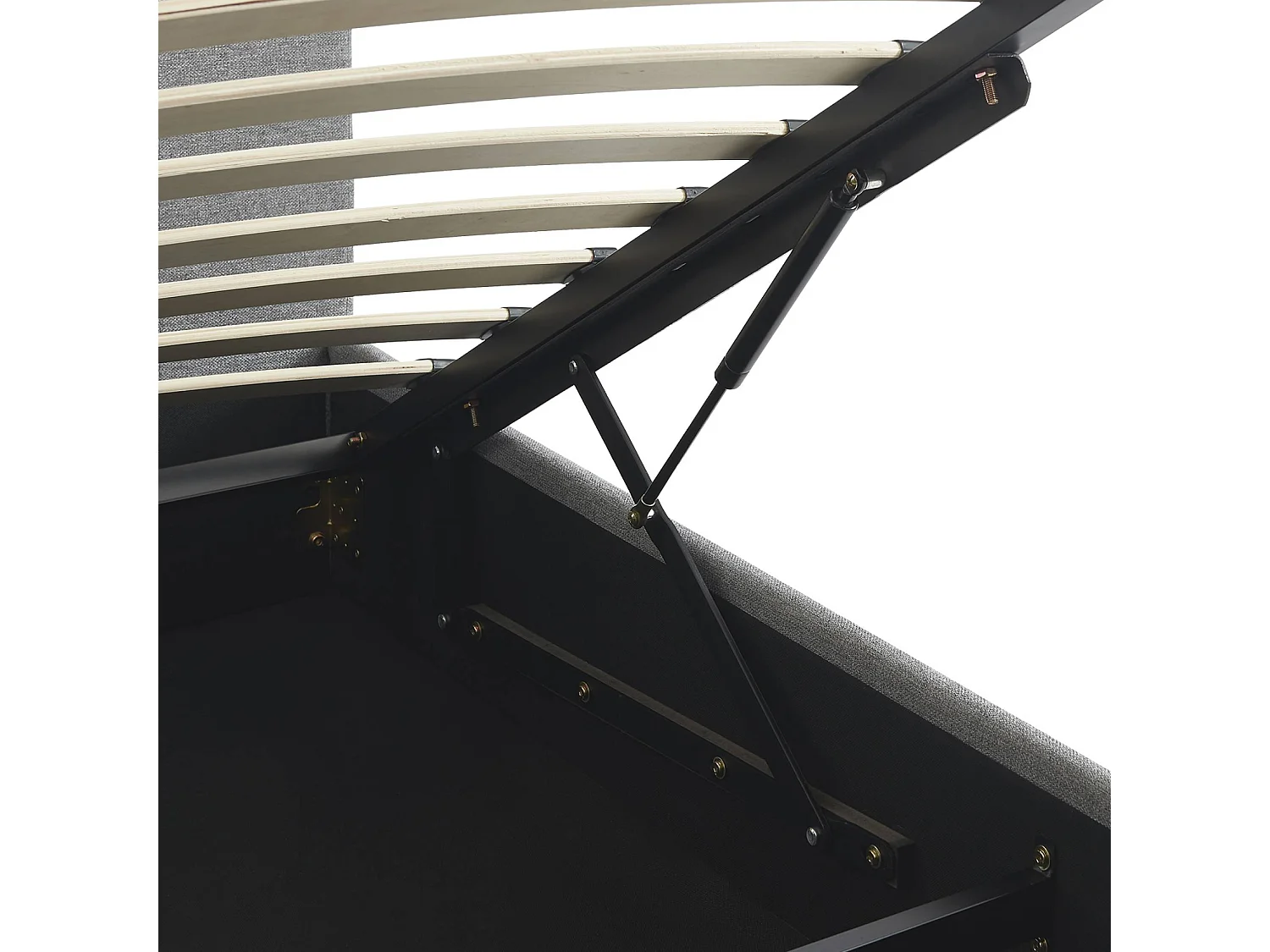 Letto a cassettone con rete a doghe 90cm, velluto a coste fini, grigio