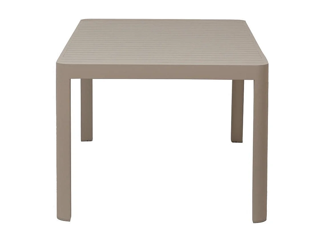 Table de jardin rectangulaire en aluminium taupe Kaïa