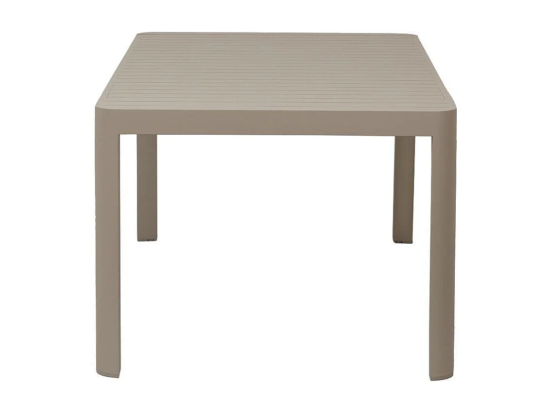 Table de jardin rectangulaire en aluminium taupe Kaïa