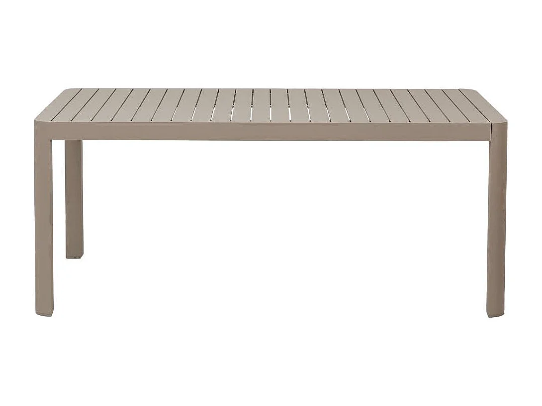 Table de jardin rectangulaire en aluminium taupe Kaïa