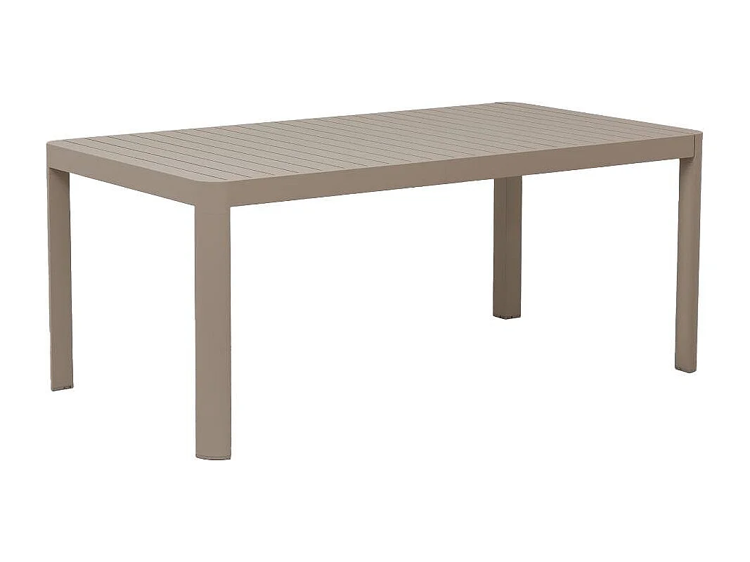 Table de jardin rectangulaire en aluminium taupe Kaïa