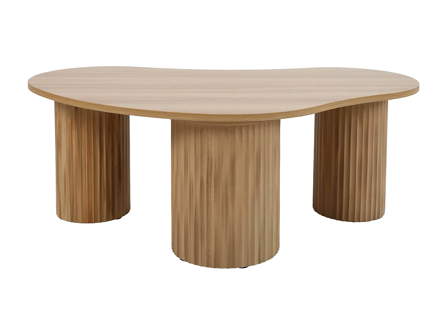 Table basse en MDF décor mélaminé beige