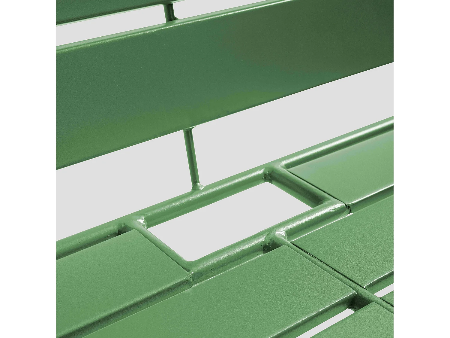 Salon de jardin 4 places en métal vert cactus - Palavas