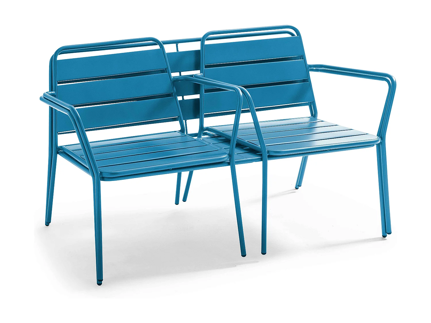 Pacific blauw metalen 4 zits tuinmeubelset