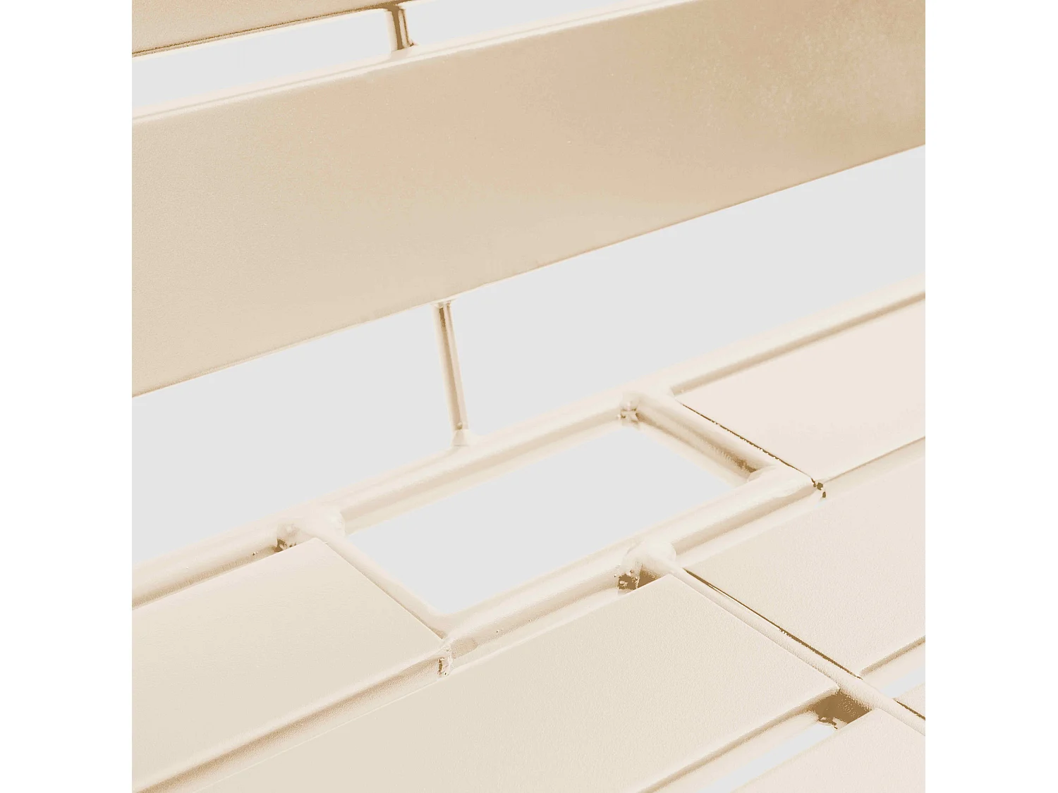 Salon de jardin 4 places en métal ivoire - Palavas