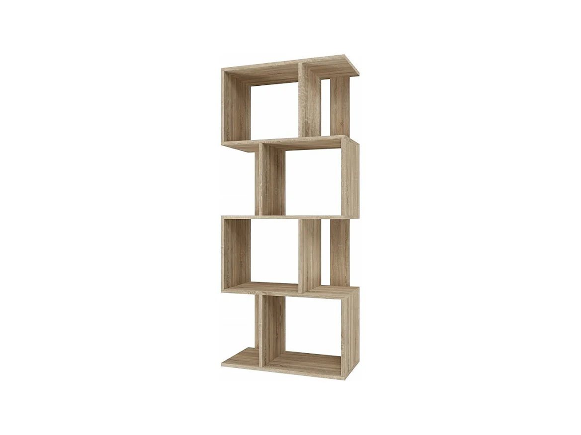 Regał Fiesta 4P | Sonoma| 60x30x140 cm | Regał otwarty modułowy