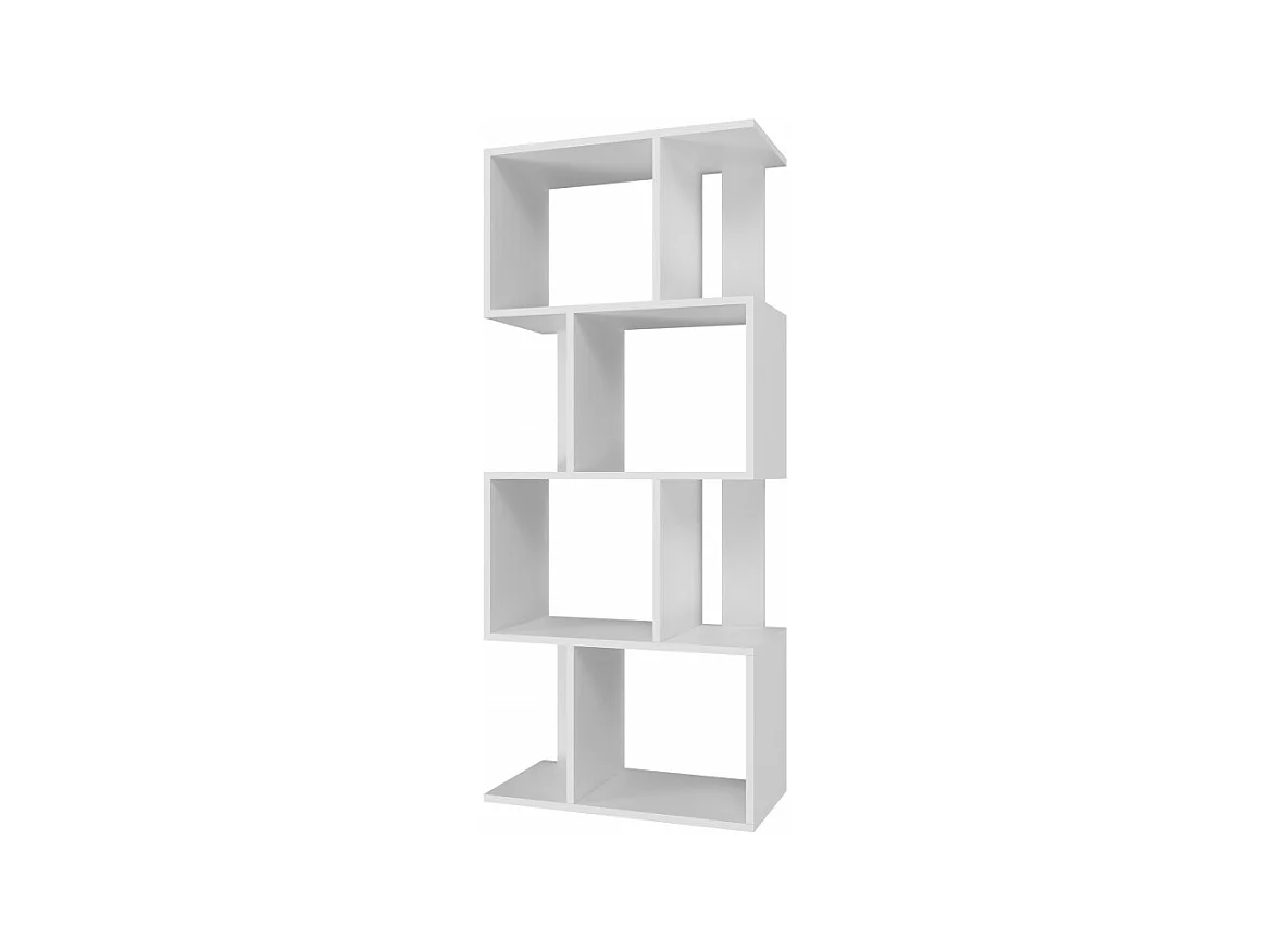 Regał Fiesta 4P | Biały |  60x30x140 cm | Regał otwarty modułowy