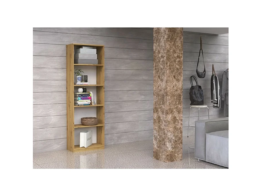 Regał Onyx R40 | Dąb Artisan | 40x30x182 |  Regał na książki, segregatory