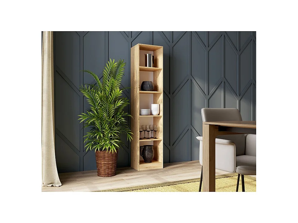 Regał Onyx R40 | Dąb Artisan | 40x30x182 |  Regał na książki, segregatory