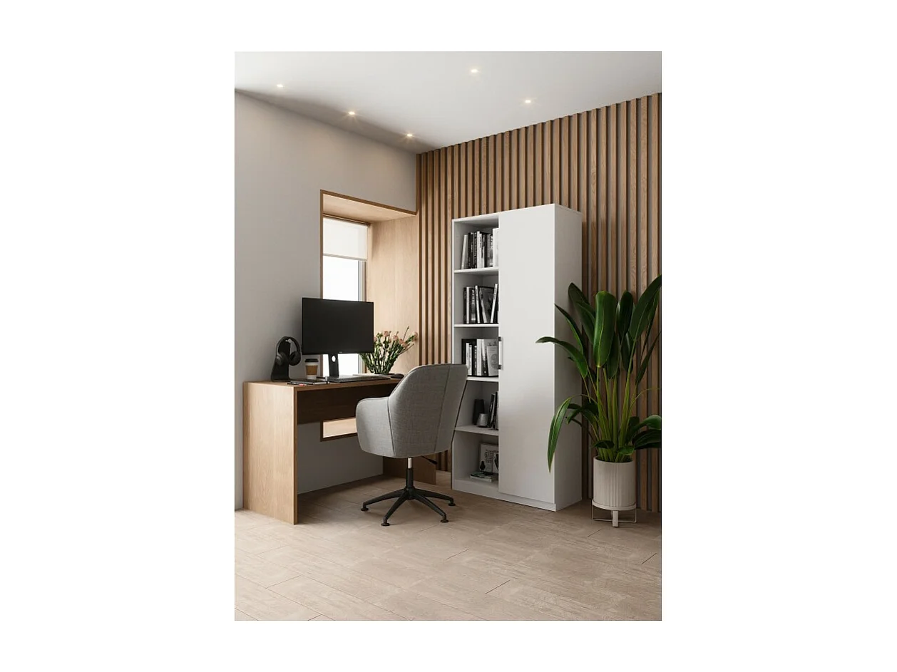 Regał Malwa RD-80 | Biały |  80x30x182 cm| 10 Półek, Nowoczesny Design