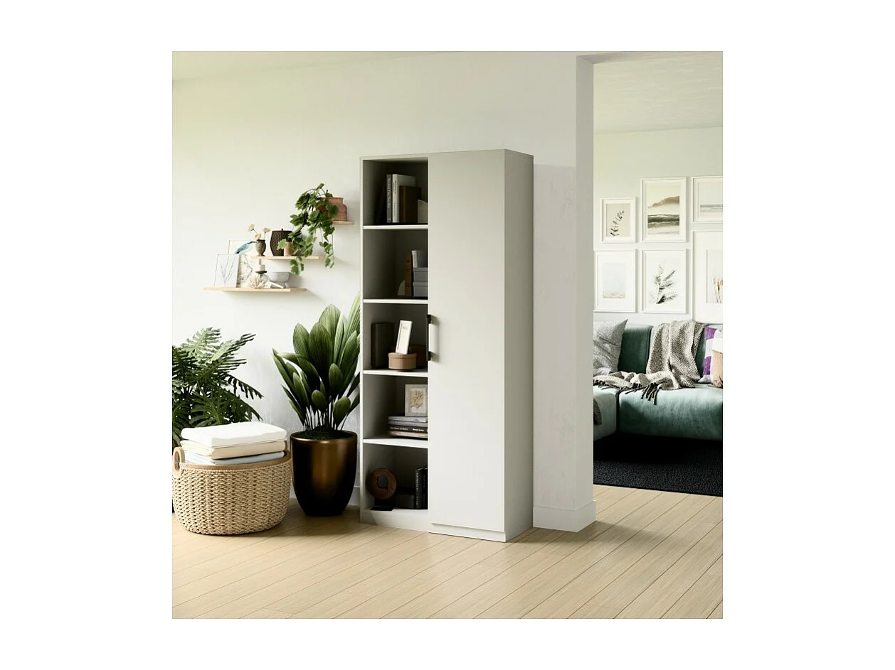 Regał Malwa RD-80 | Biały |  80x30x182 cm| 10 Półek, Nowoczesny Design