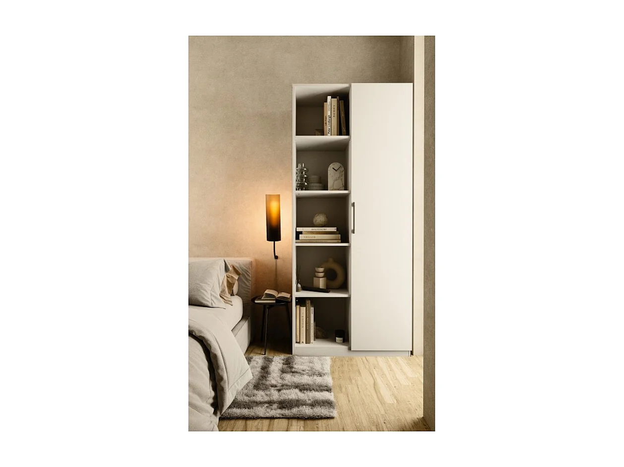 Regał Malwa RD-80 | Biały |  80x30x182 cm| 10 Półek, Nowoczesny Design