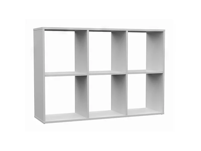 Regał Malax 2X3 | Biały | 110x30x75 cm | Regał do przechowywania