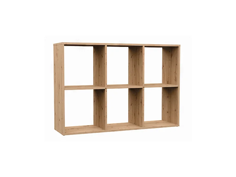 Regał Malax 2X3 | Dąb Artisan | 110x30x75 cm | Regał do przechowywania