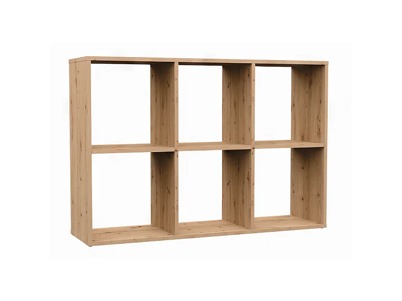 Regał Malax 2X3 | Dąb Artisan | 110x30x75 cm | Regał do przechowywania