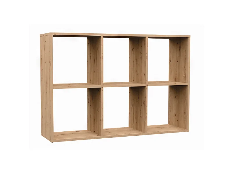 Regał Malax 2X3 | Dąb Artisan | 110x30x75 cm | Regał do przechowywania