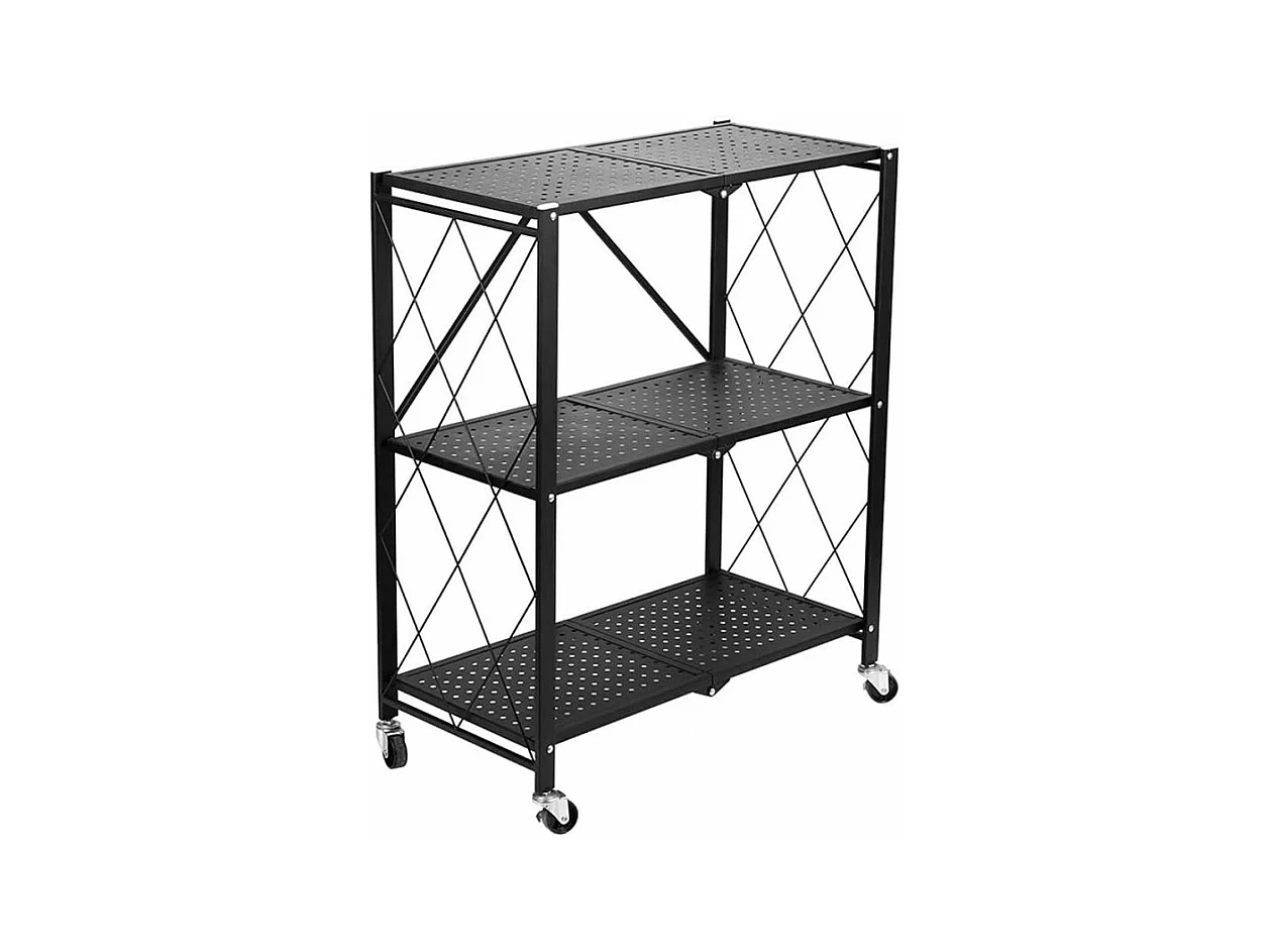 Składany Regał Magazynowy FS003 | 72x34x87 cm | Magazynowy, Kuchenny, Na Kółkach