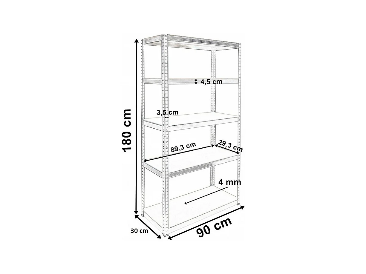 Rangement sur étagère G9030 METAL