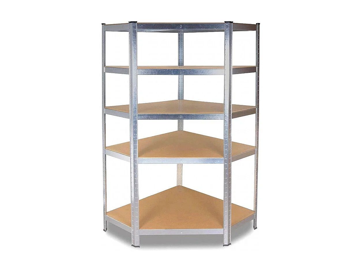 Regał Magazynowy GC9030 | Metalowe Półki | 90x30x180 cm | Narożny Montaż