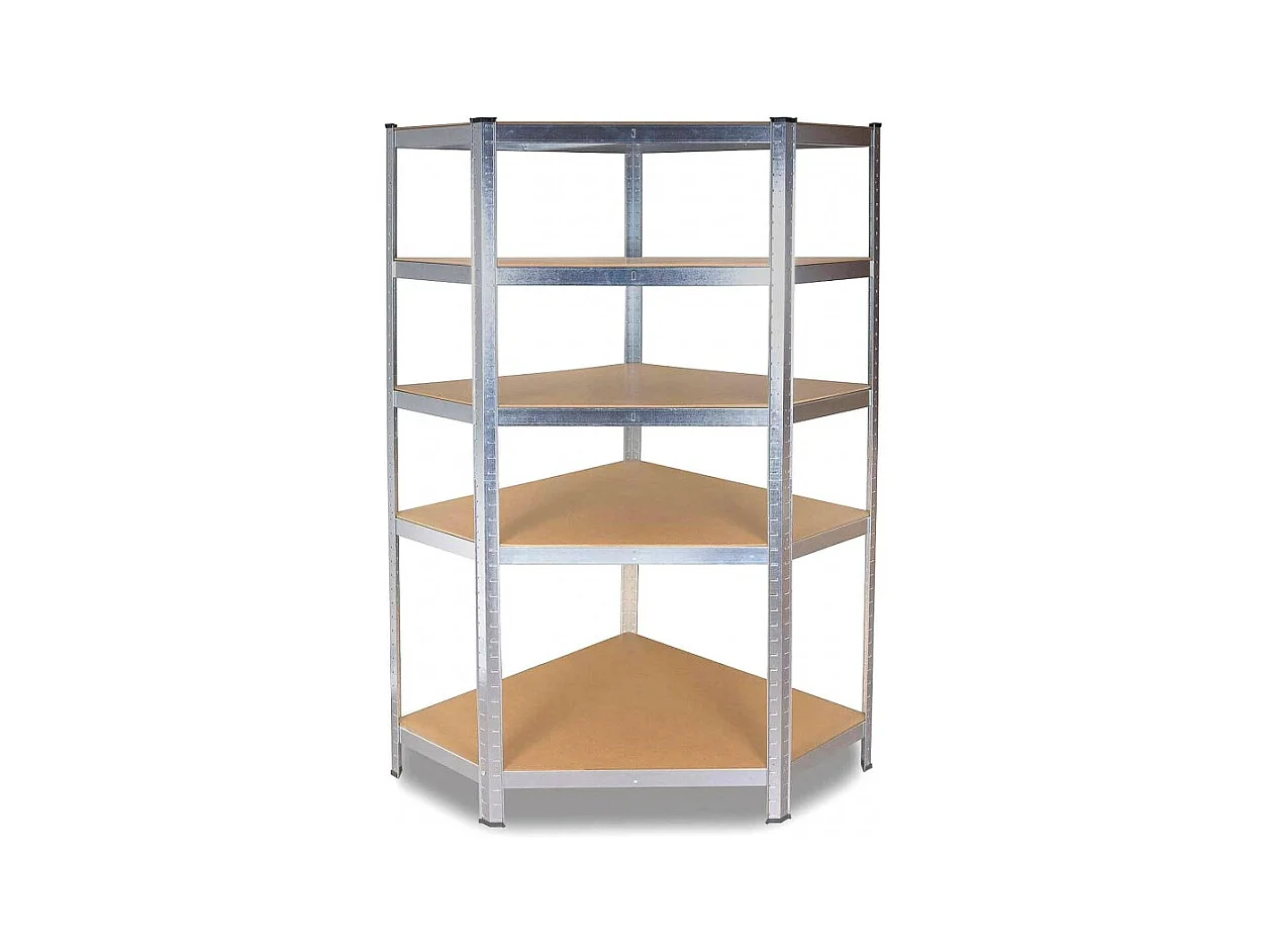 Regał Magazynowy GC9040 | Metalowy Narożny 5 Półek | 90x40x180 cm