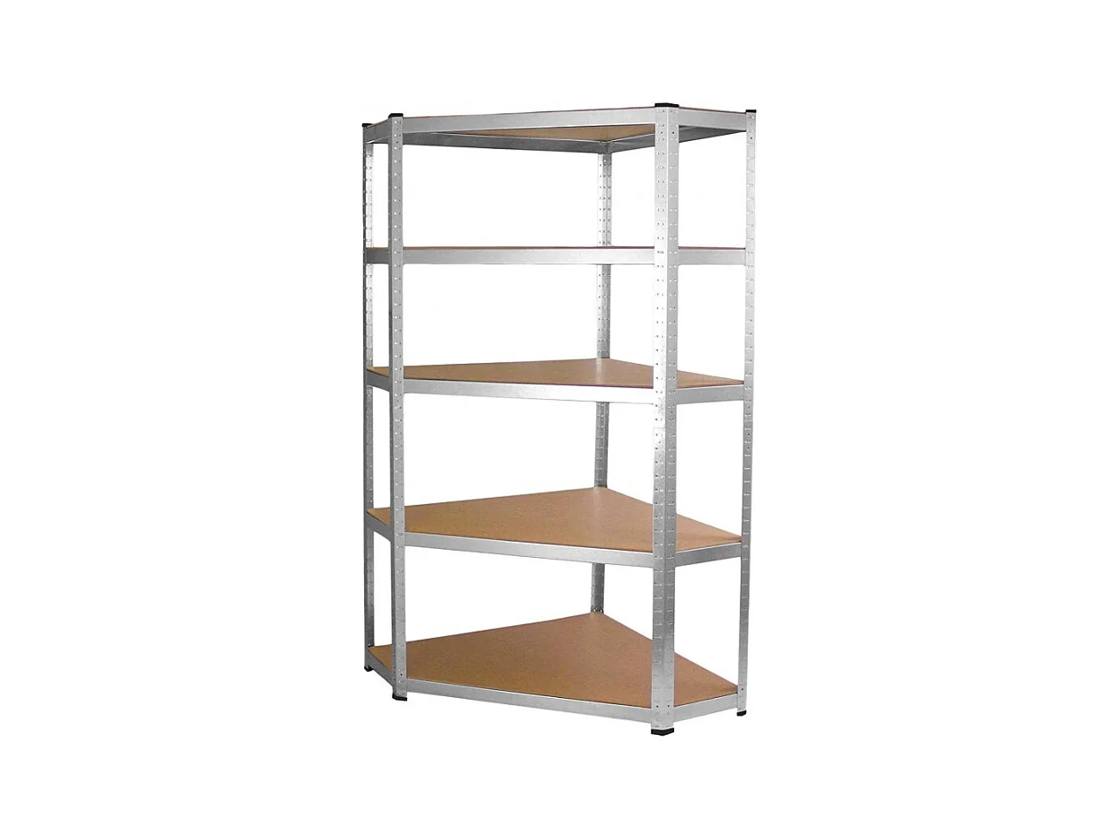 Regał Magazynowy GC9040 | Metalowy Narożny 5 Półek | 90x40x180 cm