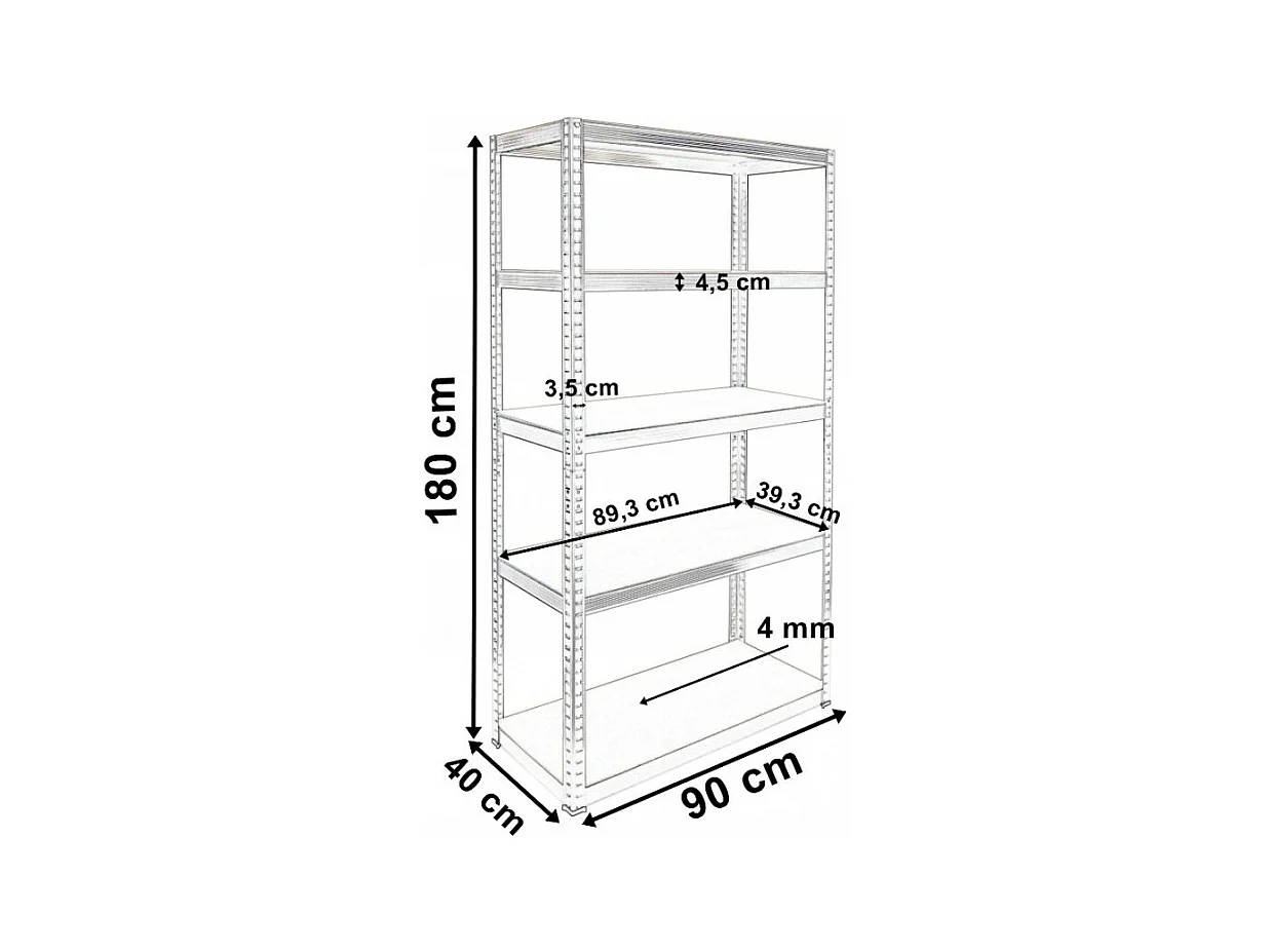 Rangement sur étagère G9040 METAL