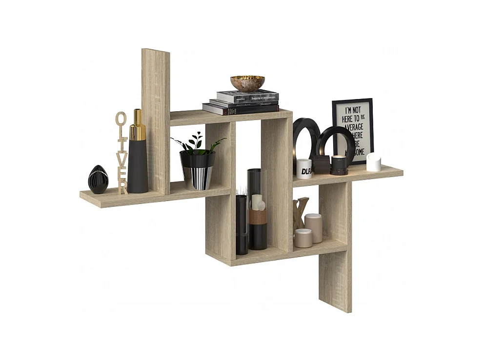 Regał Ścienny Fiesta | Dąb Sonoma |  85x15x73,5 | Biblioteczka Ścienna