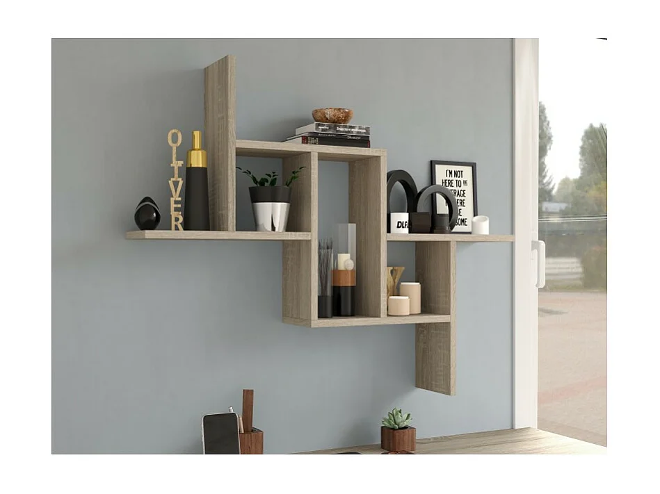 Regał Ścienny Fiesta | Dąb Sonoma |  85x15x73,5 | Biblioteczka Ścienna