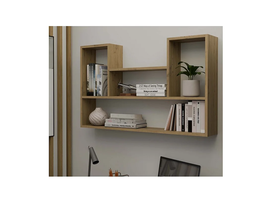 Regał wiszący Bilbao 4P | Dąb Artisan |100x16x60 cm | Regał wiszący ścienny