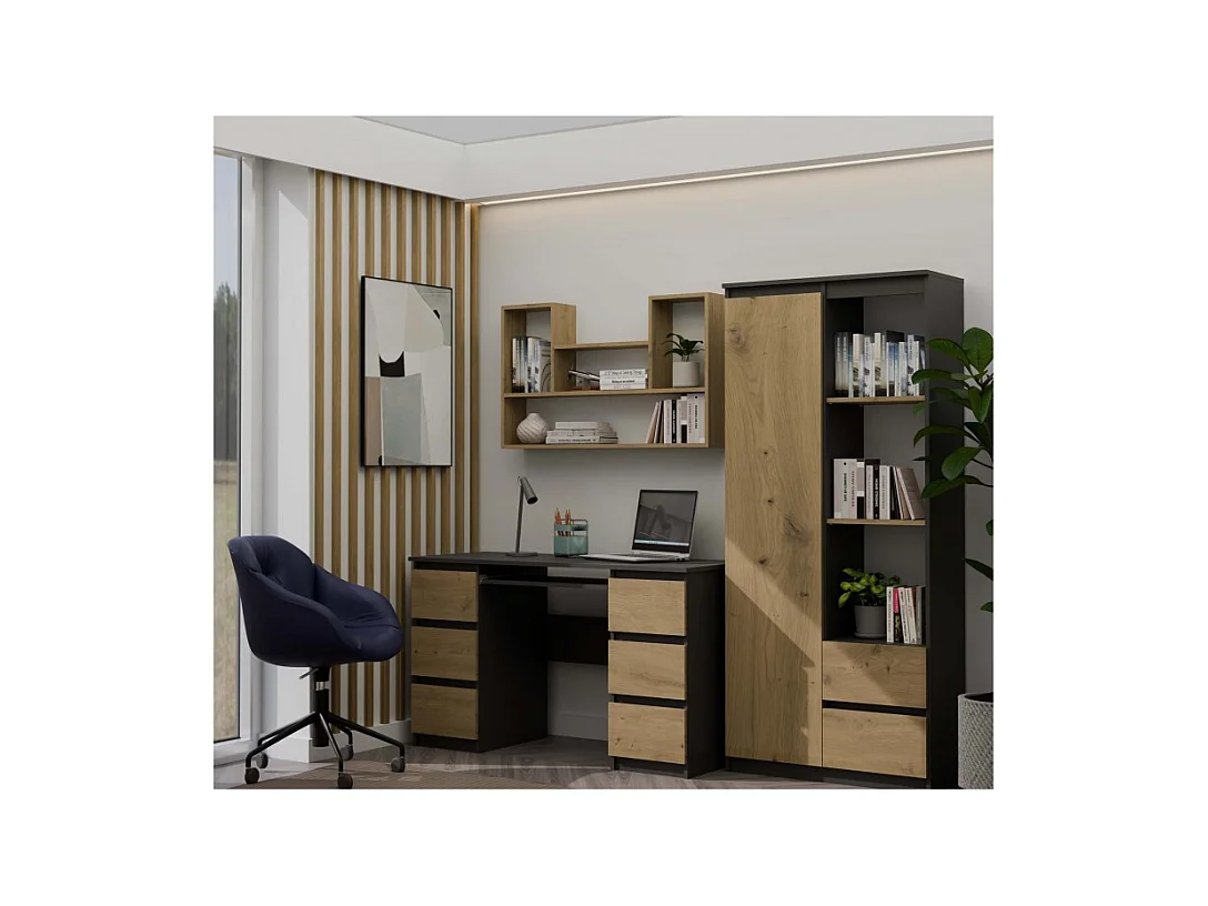 Regał wiszący Bilbao 4P | Dąb Artisan |100x16x60 cm | Regał wiszący ścienny