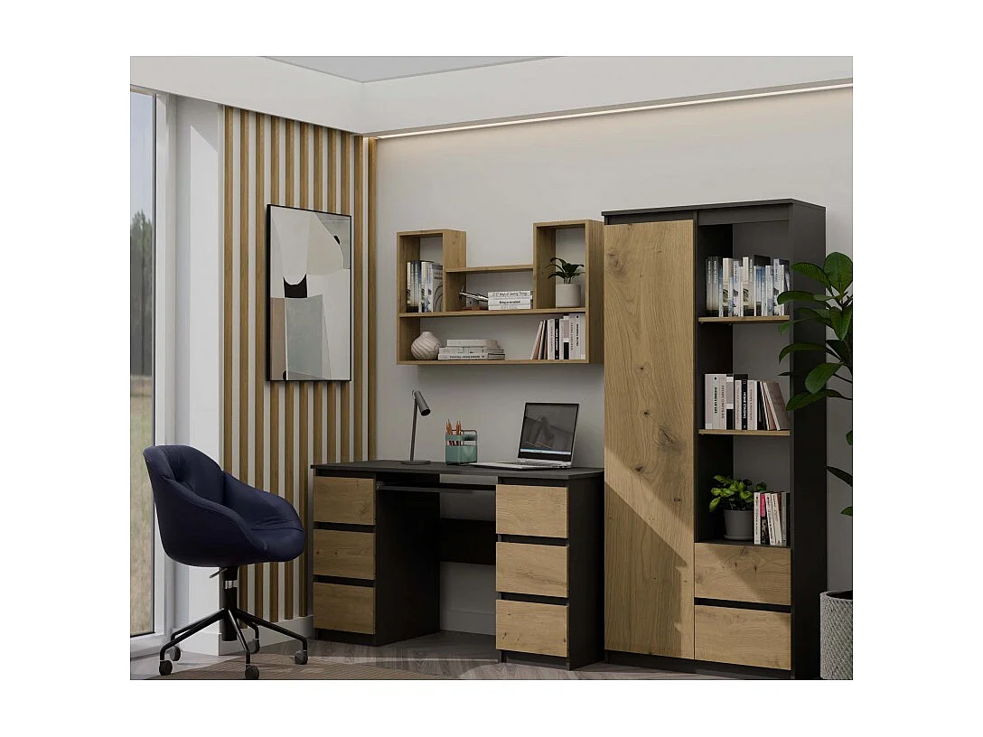 Regał wiszący Bilbao 4P | Dąb Artisan |100x16x60 cm | Regał wiszący ścienny