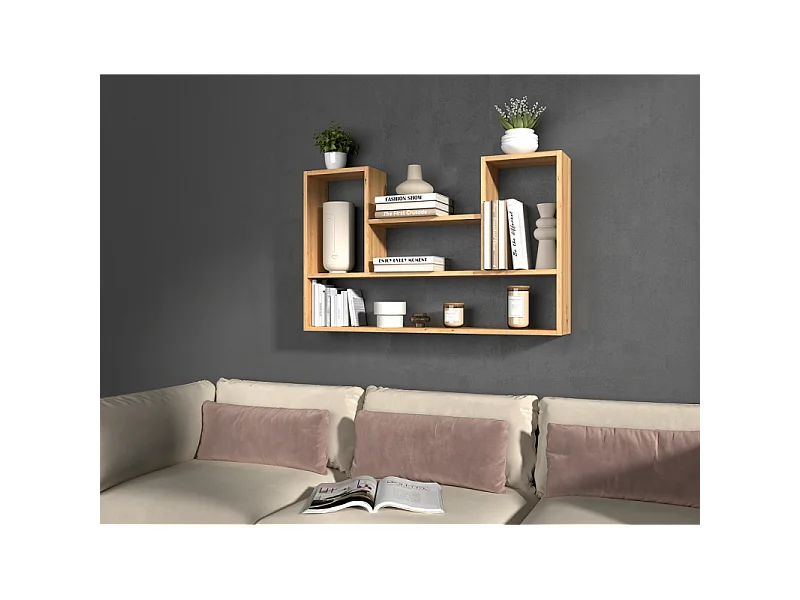 Regał wiszący Bilbao 4P | Dąb Artisan |100x16x60 cm | Regał wiszący ścienny