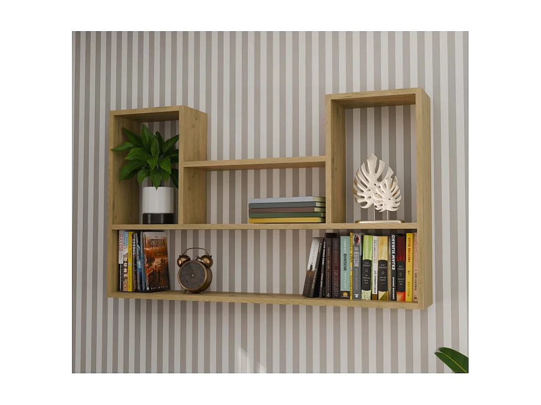 Regał wiszący Bilbao 4P | Dąb Artisan |100x16x60 cm | Regał wiszący ścienny