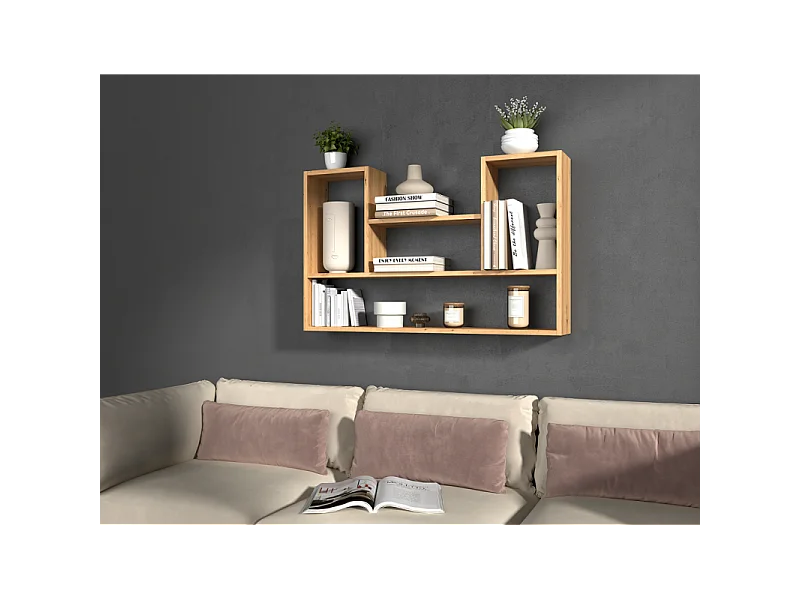 Regał wiszący Bilbao 4P | Dąb Artisan |100x16x60 cm | Regał wiszący ścienny