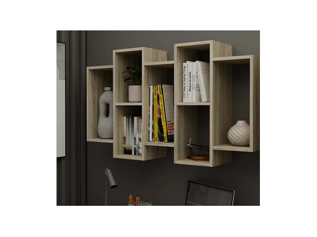 Regał Wiszący BILBAO 7.0 | Dąb Sonoma | 129.5x20x65 cm |  Regał Wiszący Ścienny