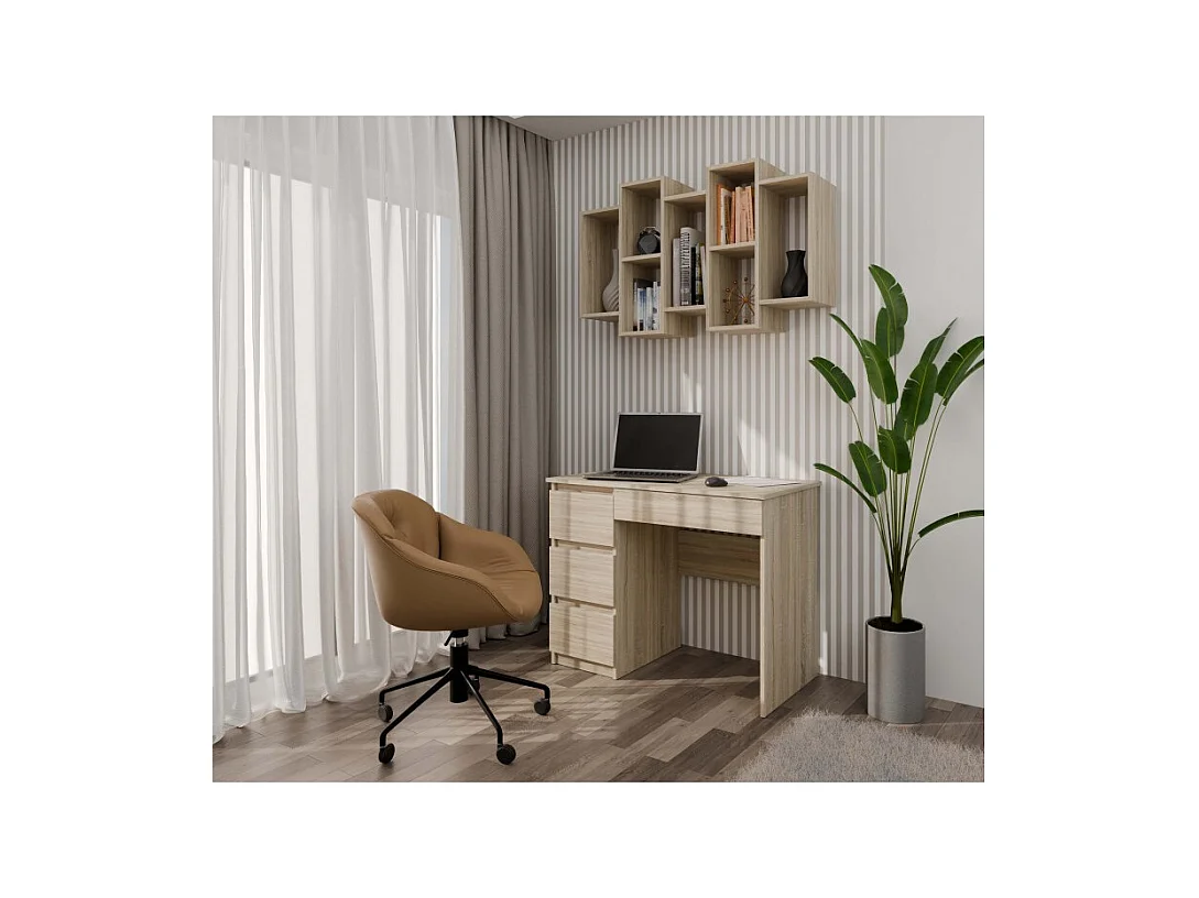 Regał Wiszący BILBAO 7.0 | Dąb Sonoma | 129.5x20x65 cm |  Regał Wiszący Ścienny