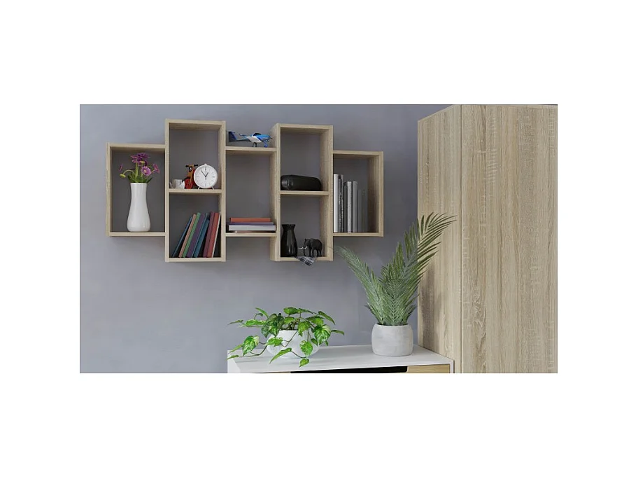Regał Wiszący BILBAO 7.0 | Dąb Sonoma | 129.5x20x65 cm |  Regał Wiszący Ścienny