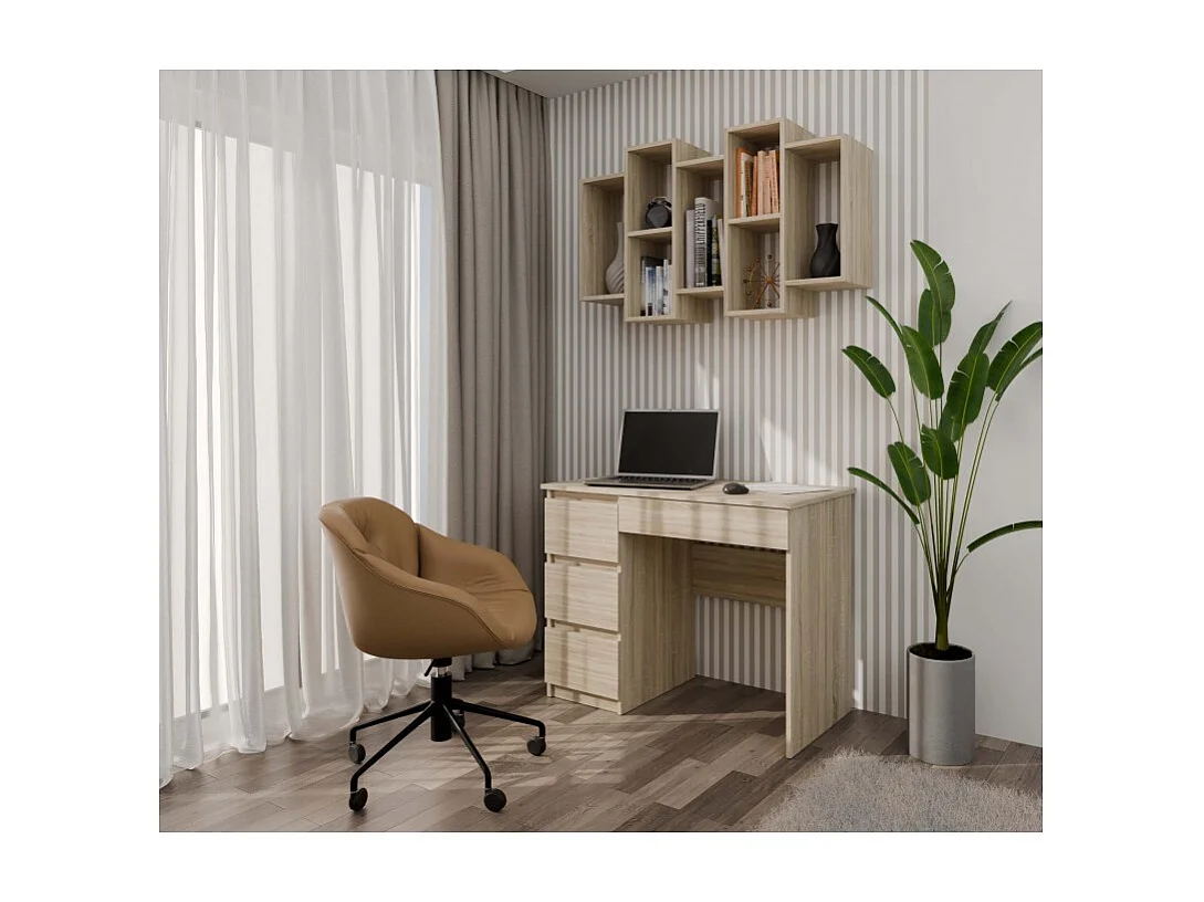 Regał Wiszący BILBAO 7.0 | Dąb Sonoma | 129.5x20x65 cm |  Regał Wiszący Ścienny