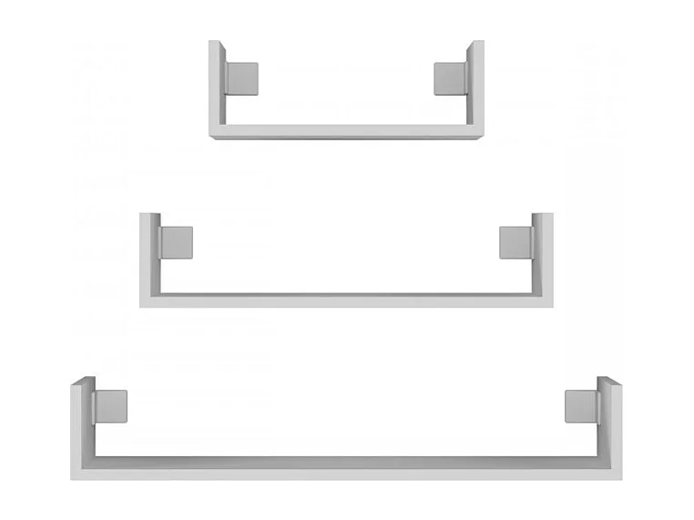 Półki Ścienne MOBI 3P | Biały | 80x20x14 cm | Półki wiszące