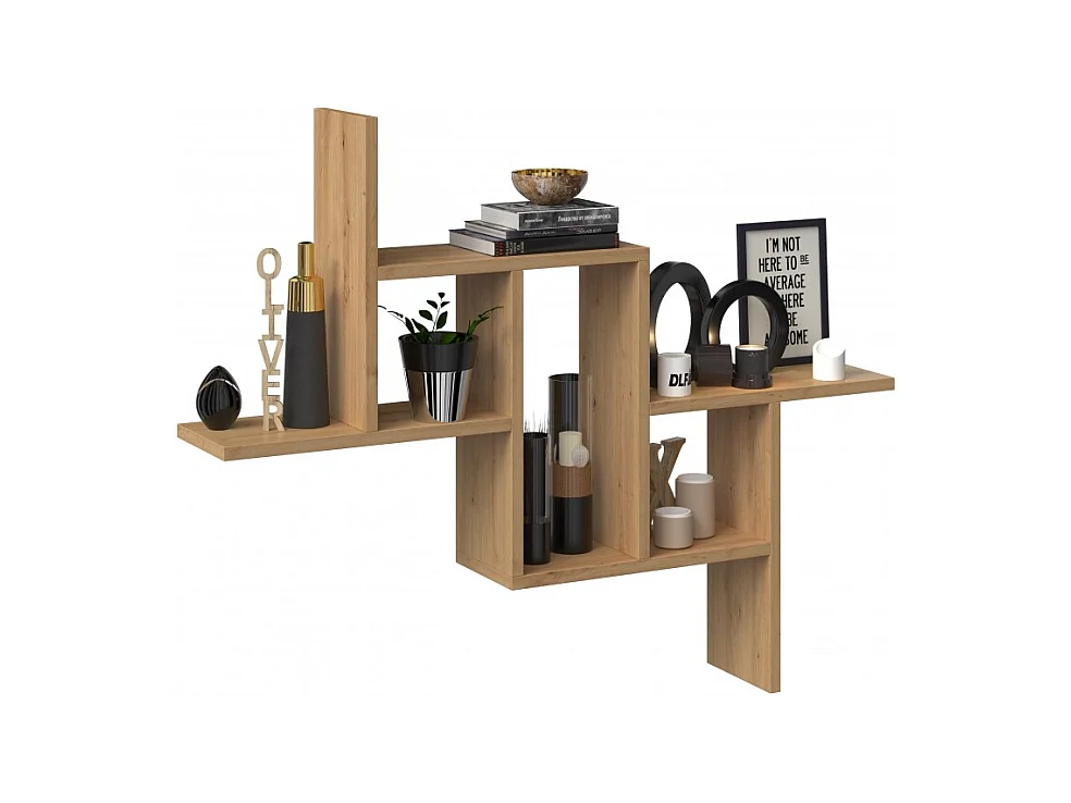 Regał Ścienny Fiesta | Dąb Artisan | 85x15x73,5 | Biblioteczka Ścienna