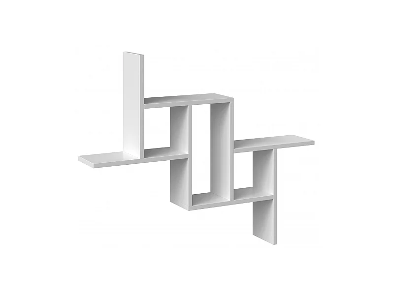 Regał Ścienny Fiesta | Biały| 85x15x73,5 | Biblioteczka Ścienna