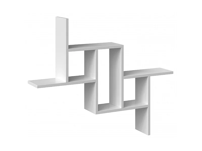 Regał Ścienny Fiesta | Biały| 85x15x73,5 | Biblioteczka Ścienna