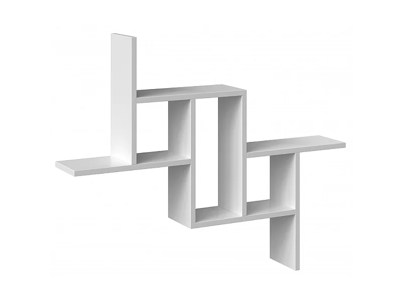 Regał Ścienny Fiesta | Biały| 85x15x73,5 | Biblioteczka Ścienna