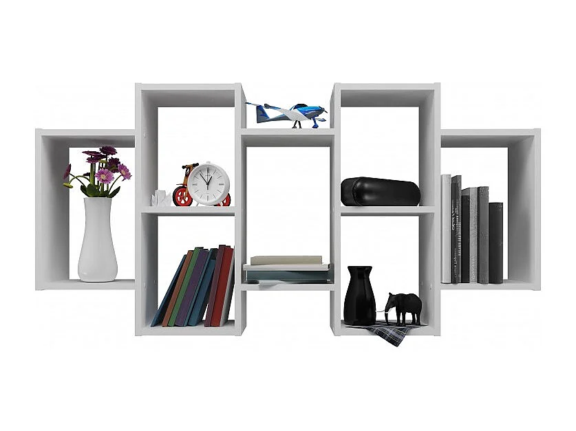 Regał Wiszący BILBAO 7.0 |Biały | 129.5x20x65 cm |  Regał Wiszący Ścienny