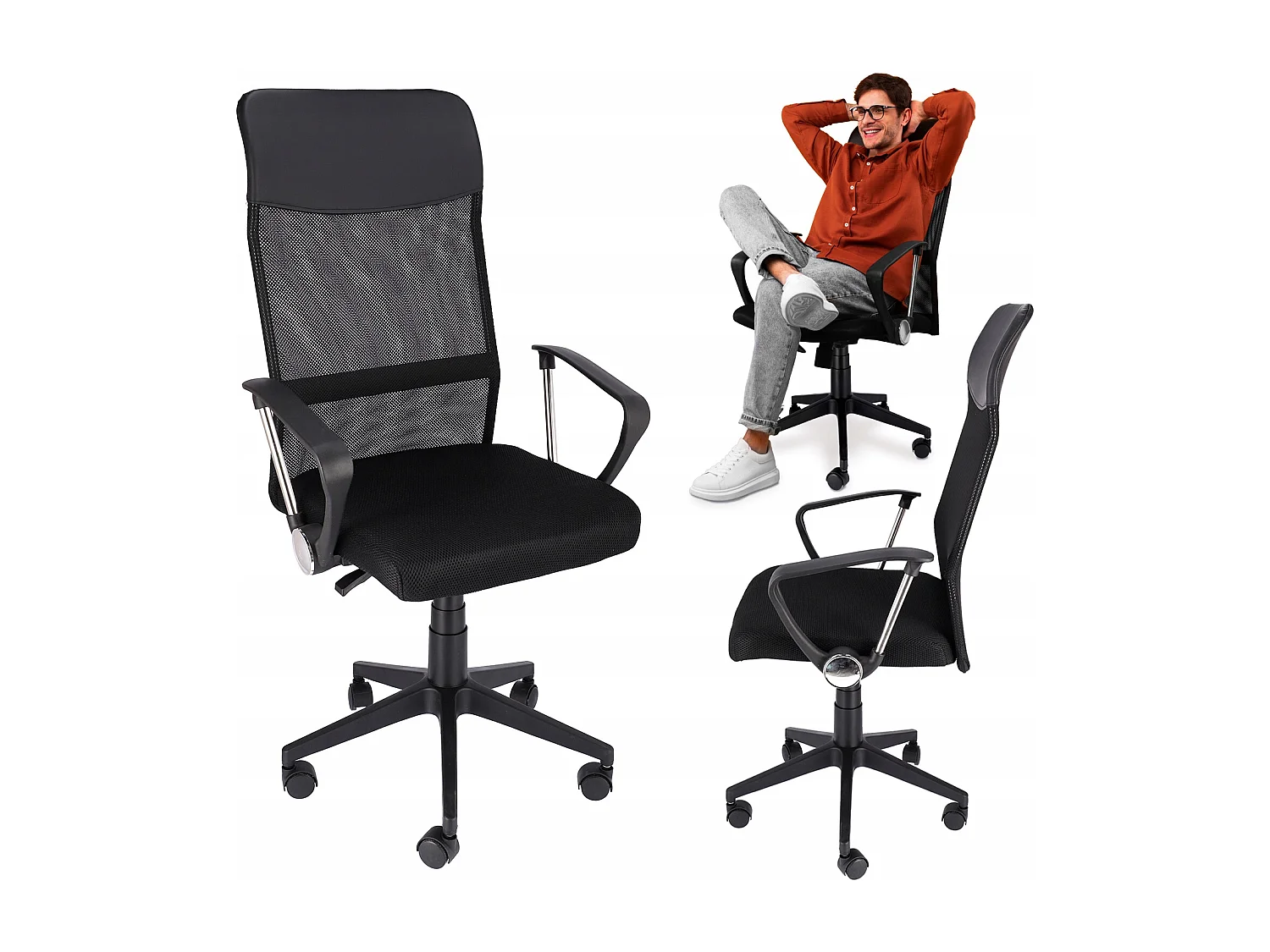 ZOOM fauteuil eco cuir noir