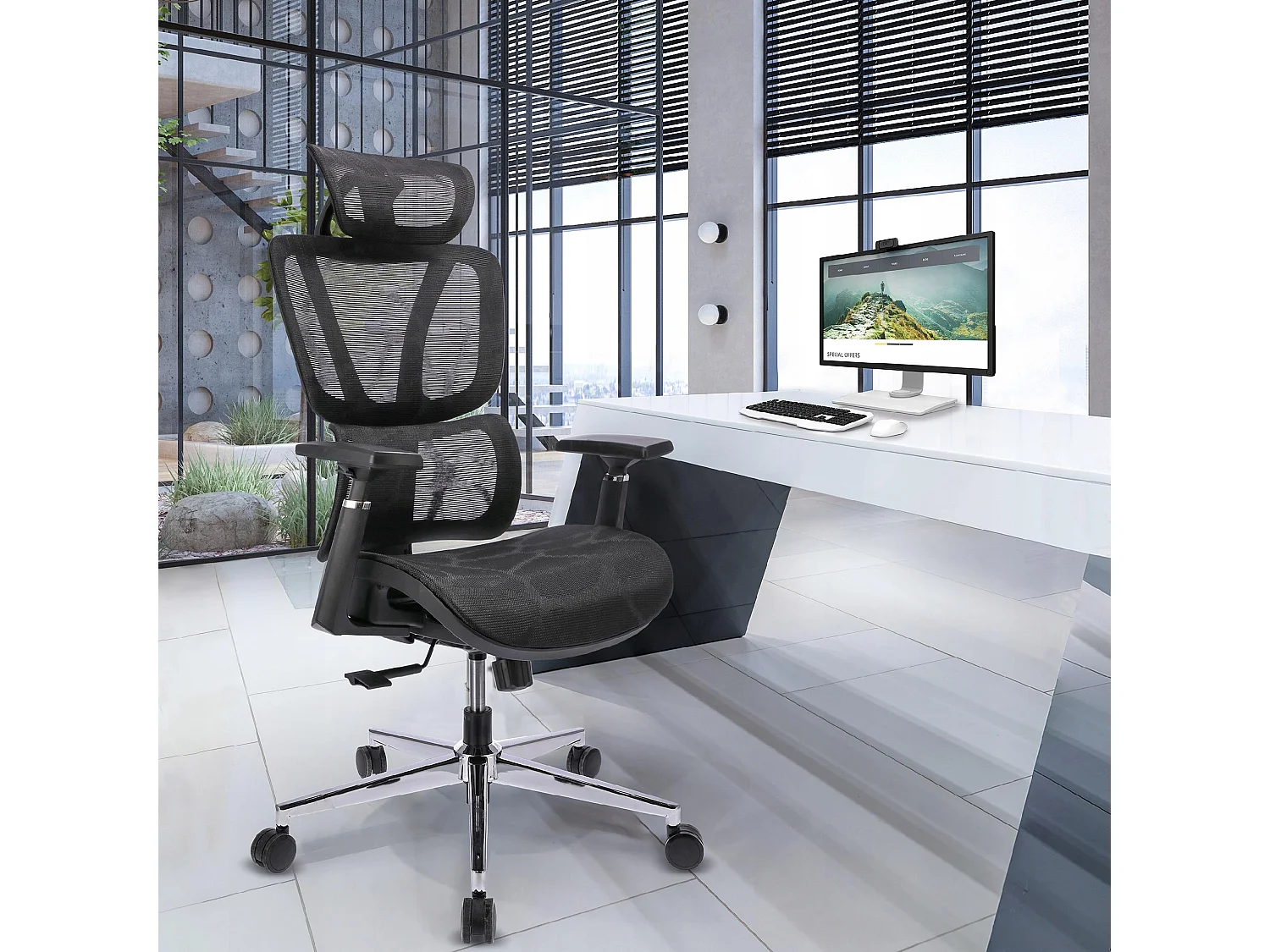 Fauteuil NEOVA noir chaise