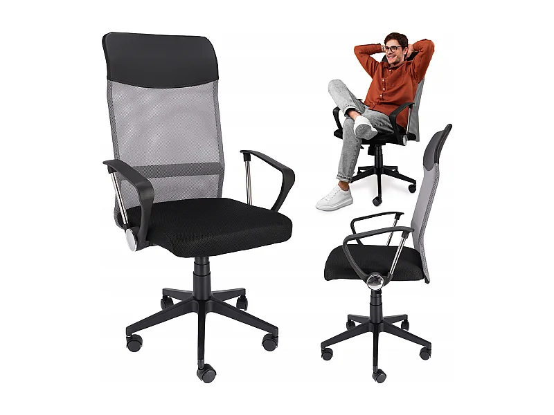 ZOOM fauteuil eco cuir gris