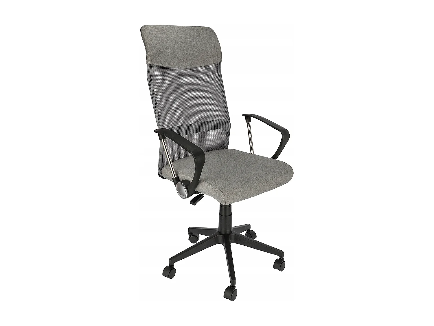 ZOOM fauteuil tissu gris mélangé